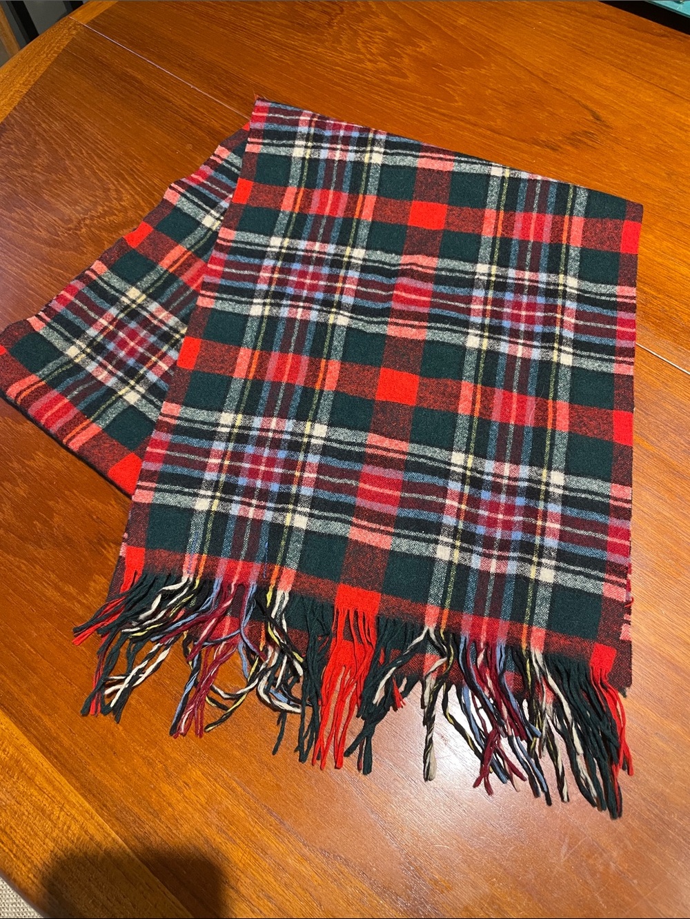 Pendleton vintage plaid tartan wool scarf